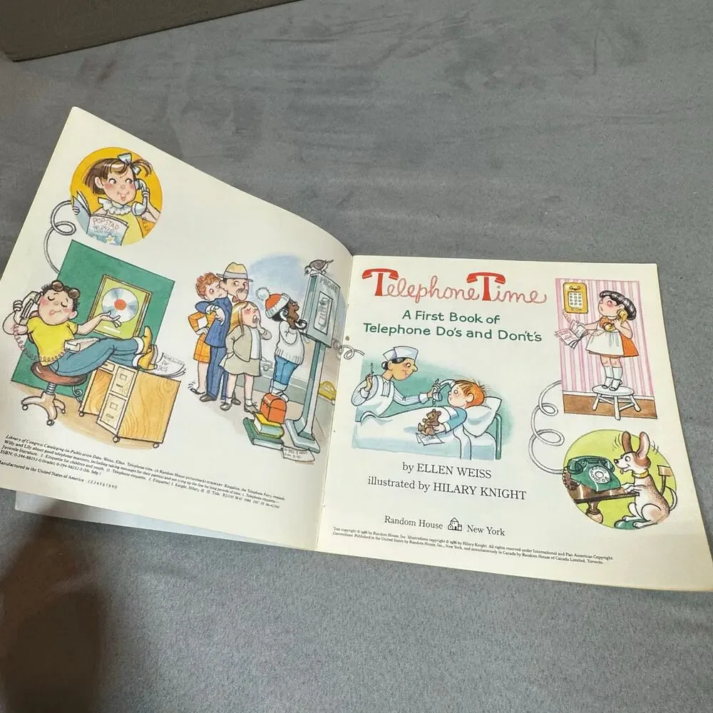 Vintage Telephone Time Book Ellen Weiss Hilary Knight 1986